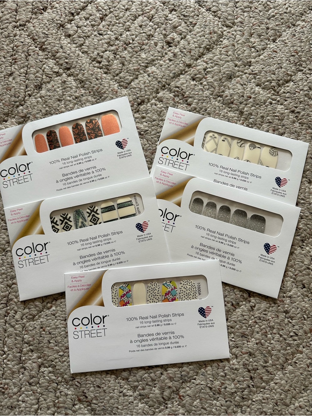 Color Street Nail Strip Bundle of 5